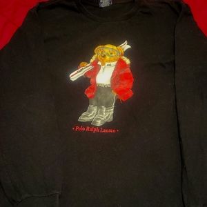 Polo bear  Ralph Lauren long sleve black vintage